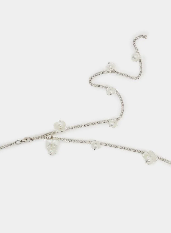 Styli Floral and Pearl Chain Belt